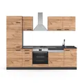 Produktbild: Vicco Küchenzeile Optima, Goldkraft Eiche/Anthrazit, 270 cm