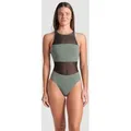 Produktbild: Badeanzug Damen arena Mesh Panels Vent-Back - Sage - 36