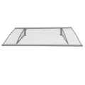 Produktbild: TRUTZHOLM Vordach für Haustür aus Aluminium und Polycarbonat 115 x 100 cm Haustürvordach Pultvordach Türdach Türvordach Haustür Dach