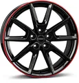 Produktbild: 4x Alufelgen Borbet LX19 black glossy rim red 8x19 ET44 LK5 112 19 Zoll Felgen A