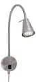 Produktbild: LED Leselampe mit Schalter, schwenkbar, rund, GU10, 400lm, warmweißes Licht, Wandleuchte, Wandlampe, Bettlampe, Lampe Bett, Leselicht, 45 cm, Metall