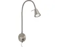Produktbild: LED Bettleuchte 400 lm 3000 K mit Flexarm H 45 cm matt/nickel