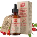 Produktbild: Hagebuttenöl BIO - 100% reines organisches veganes - 50 ml Glasflasche - für Narben und Dehnungsstreifen - Anti-Falten Anti-Aging - Kaltgepresst