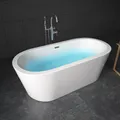 Produktbild: TroniTechnik® Freistehende Badewanne PIPERI Maße ca. 168 x 80 x 60cm Wanne - Füllmenge 210 Liter, aus Acryl mit Siphon