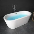 Produktbild: TroniTechnik® Freistehende Badewanne PIPERI Maße ca. 168 x 80 x 60cm Wanne - Füllmenge 210 Liter, aus Acryl mit Siphon