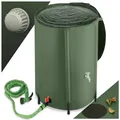 Produktbild: tectake® Regenwassertank für Garten und Camping, Tonne faltbar, Regentonne mit Deckel und Wasserhahn, Wassertank, Regenwassersammler, Zisterne, Regenfass mit Hahn, Wassertonne - 380 l