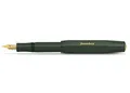 Produktbild: Kaweco CLASSIC SPORT Füllhalter Green mit vergoldeter Edelstahlfeder und Iridiumspitze für Tintenpatronen I Füllfederhalter 13 cm I Füller in Grün I Federbreite: F (Fein)
