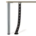 Produktbild: SO-TECH® Schreibtisch Kabelkanal Kabelführung Kabeldurchlass Länge: 795 mm eckig 62 x 25 mm schwarz