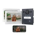 Produktbild: Basic Video Türsprechanlage, 2 Draht Bus, 2X 7 Zoll Monitor, Aufputz Türkling...