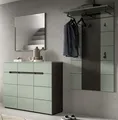 Produktbild: Garderoben-Set Flurgarderobe Garderobe Salbei mit Kommode Spiegel Paneel Cooper