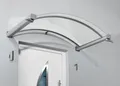 Produktbild: Gutta Rundbogenvordach BV/B 200 x 90 cm Edelstahloptik Vordachsystem Haustürdach