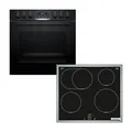 Produktbild: Bosch Einbauherd-Set HND615LS67, Serie 6 Einbau-Herd 60 cm mit Reinigungshilfe, Backwagen und AutoPilot10, HEB517BB4, Serie 4 Induktionskochfeld 60 cm mit Rahmen, Herdgesteuert, Power Boost NIF645CB5E