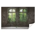 Produktbild: Wallarena Fototapete Fenster Pflanzen Loft Wald Natur Vlies Tapete Wohnzimmer Schlafzimmer, Glatt, Barock, 3d-Optik, 3D Effekt, Tapete inklusive Kleister Vliestapete Motivtapete Wandtapete 2.08 m x 1.46 m