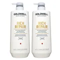 Produktbild: Goldwell Rich Repair 2 x 1000 ml Conditioner für strapaziertes Haar Set