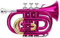 Produktbild: Classic Cantabile Brass TT-400 Bb-Taschentrompete (Messing, Schallbecher Durchmesser: 93 mm, Bohrung: 11,8 mm, Stimmung: Bb, inkl. Leichtkoffer, Mundstück, Putztuch, Handschuhe) pink