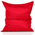 Produktbild: Green Bean Indoor Sitzsack XXL 140x180cm 380 Liter Kinder & Erwachsene Bean Bag EPS Perlen Füllung Riesensitzsack Groß Liegekissen Sitzkissen - Rot