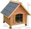 Produktbild: Hundehütte, Massivholz, spitzdach 70 x 60 x 75 cm