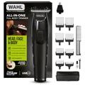 Produktbild: WAHL All in One Trimmer, für Haare, Bart, Ohren, Nase &Körperpflege, leistungsstarker Lithium-Akku, abwaschbare Aufsätze, breiter T-Schneidsatz, Schnittlänge 0,5 mm - 25 mm, 210 Minuten Akkulaufzeit