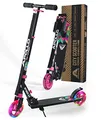 Produktbild: Apollo Skyracer City Roller mit LED Leuchträdern | Roller Kinder 6 Jahre | City Scooter mit Federung | Tretroller für Kinder und Teens | klappbar und höhenverstellbar