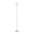 Produktbild: EGLO Stehlampe Fiorana, Eck Standlampe minimalistisch, Stehleuchte in Sandarben mit Lampenschirm in Weiß, Lampe Wohnzimmer mit E14 Fassung, H 140,5 cm