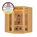 Produktbild: Artsauna Eck Infrarotkabine Nyborg E150V Vollspektrum mit Ambiente Beleuchtung - 4 Personen
