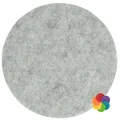 Produktbild: Filz Untersetzer & Platzset - Stärke: ca. 3mm - 100% Polyester - Made-in-Germany - Farbe/Größe: hellgrau-meliert - RT525 20 cm