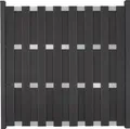 Produktbild: Zaun Hauptelement GroJa DIY-Merano Bausatz ohne Pfosten Querriegel silber 180 x 180 cm anthrazit