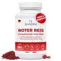 Produktbild: Bandini® Fermentierter Roter Reis aus Monascus purpureus - 180 leicht zu schluckende Tabletten (6 Monate) 99,7mg Red Rice - 2,9mg Monacolin K - Ohne Zusatzstoffe, Vegan, GVO-frei, Laborgeprüft