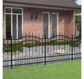 Produktbild: vidaXL Gartenzaun, Gartenzaun mit Speerspitzen Schwarz 140 cm Stahl