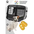 Produktbild: 4Pets Dog Caree Transportbox für Haustiere bis 15 kg, Modell: Cool Grey