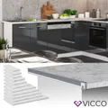 Produktbild: Küchenarbeitsplatte R-Line Marmor Weiß 45 cm Vicco