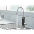 Produktbild: MAXXMEE Warm- & Kaltwasserarmatur Edelstahl 3600W chrom/schwarz inkl. 2 Aufsätze