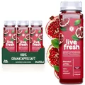 Produktbild: LiveFresh Granatapfelsaft Kaltgepresst¹ – 24x250ml – 100% Granatapfel Direktsaft ohne Zusätze – Nicht erhitzt – In Deutschland hergestellt