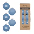 Produktbild: Weihnachtskugeln Glas 6cm 20 Stück - matt & glänzend - Christbaumkugeln Weihnachtsbaumkugeln für Weihnachten - Christbaumschmuck & Weihnachtsbaumschmuck Airy Blue