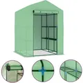 Produktbild: vidaXL Gewächshaus mit Regalen Stahl 143x143x195 cm