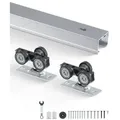 Produktbild: VEVOR Schiebetür-Beschlagschienensatz Schiebetürsystem 1441 mm Beschlagsatz für 610_762 mm breite Einzeltüren, reibungslos und einfach zu installi