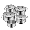 Produktbild: WMF Topfset Induktion Kochtopfset 5 Teilig Metalldeckel Mini Edelstahl