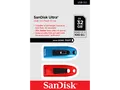 Produktbild: SANDISK Ultra USB-Stick, 32 GB, 100 MB/s, Blau und Rot