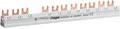 Produktbild: Hager KDN363F Phasensch. 3P+N 63A 10qmm 12 Einh.Gabelanschluss isoliert Grau