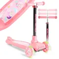 Produktbild: FableKids Kinderroller mit LED Rädern 3-Rad Scooter höhenverstellbar Tretroller