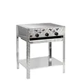 Produktbild: Gasgrill 3-flammiger Edelstahl-Brenner 11kW Standmodell mit Grillrost, Gastrobräter Profigrill Verein