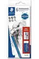 Produktbild: Staedtler Mars Lumograph Bleistifte 6 Stück, 6 Stärken mit Radiergummi und Anspi
