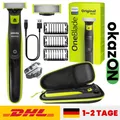 Produktbild: NEU Philips OneBlade QP2724/10 Rasierer Set Schwarz Grün mit Etui Trimmer