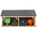 Produktbild: Kids Globe Schuppen, Geräteschuppen Spielzeug, Bauernhof mit Maßstab 1:50, Holzbauernhof, Holz Stall, Bauernhof Spielzeug Holz 610047