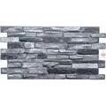Produktbild: 3D PVC Wandpaneele Wandverkleidung PVC-Verkleidung Stein Holz Mosaik Fliesen Imitation (ca. 0,5qm) - Grau