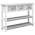 Produktbild: Sideboard aus Paulownia Massivholz antik grau 108 x 30 x 76 cm