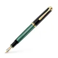 Produktbild: Pelikan Souverän M600 Kolbenfüller schwarz/grün/gold B (breit), 1 St.