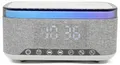 Produktbild: Denver CRQ-225 Radiowecker FM Bluetooth, MP3, SD, UKW, AUX kabelloses Laden, Weckfunktion Grau