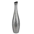 Produktbild: Deko Bodenvase, Flaschenvase HELSINKI H. 59cm silber grau aus Keramik Formano