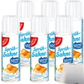 Produktbild: Gut&Günstig Sprühsahne leicht 21% Fett 6er Pack (6x250ml Dose) + usy Block